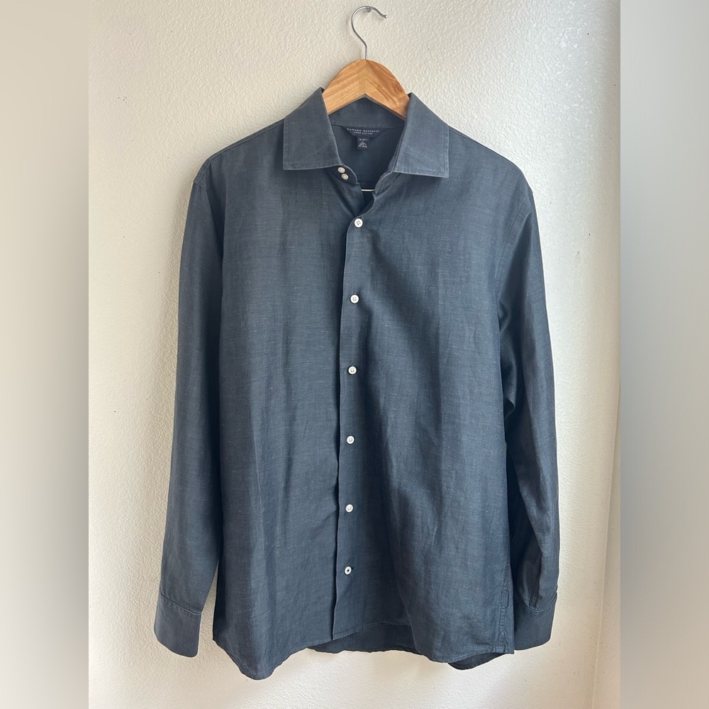 Banana Republic | Cotton Linen Long Sleeve Shirt